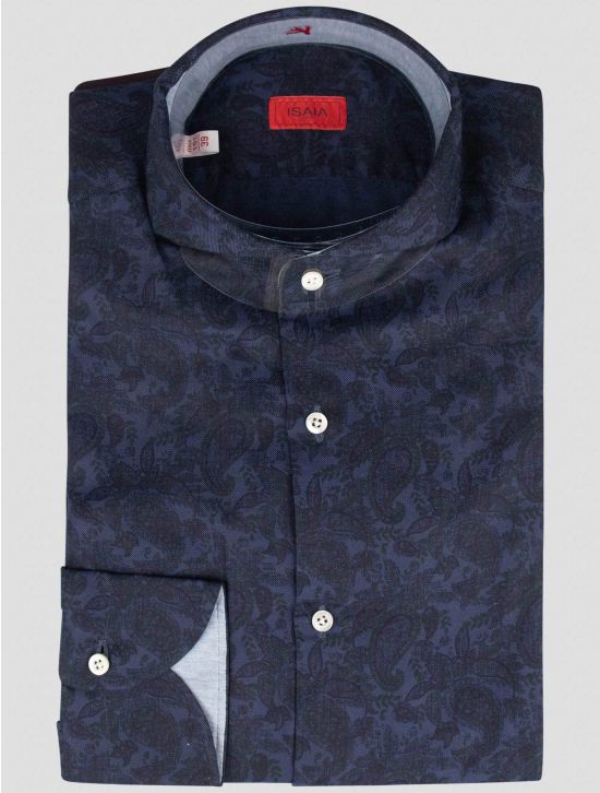 Isaia Isaia Blue Cotton Shirt Blue 000