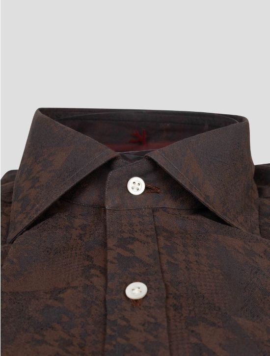 Isaia Isaia Brown Cotton Shirt Brown 001