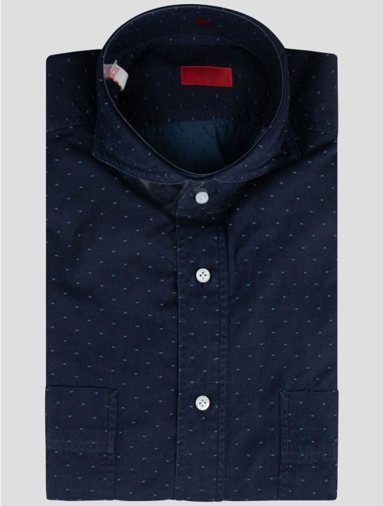 Isaia Isaia Blue Cotton Shirt Blue 000