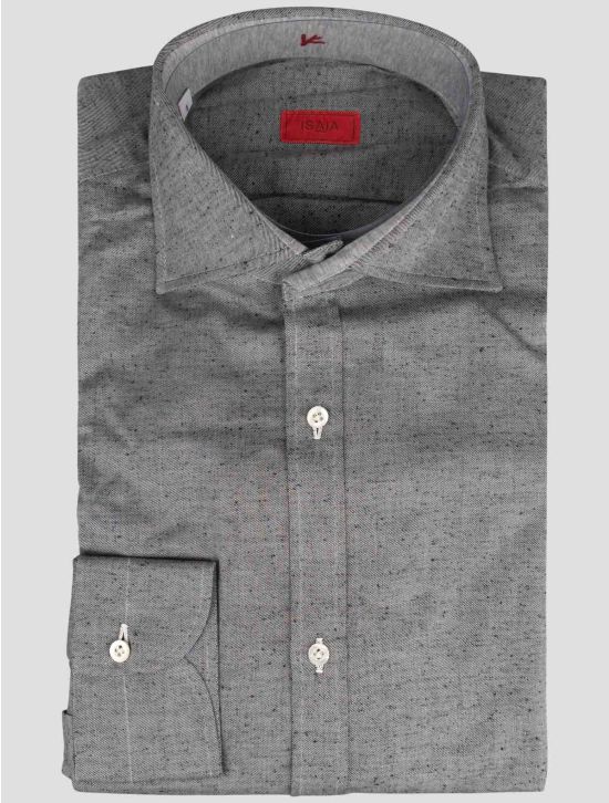 Isaia Isaia Gray Cotton Shirt Gray 000