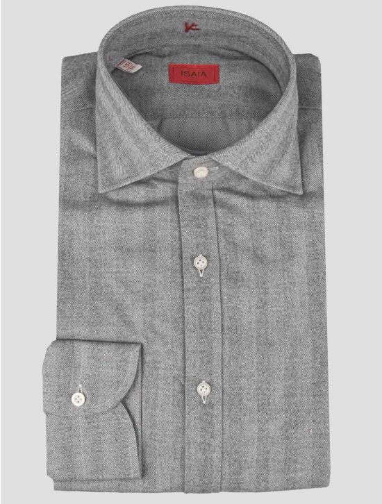 Isaia Isaia Gray Cotton Shirt Gray 000