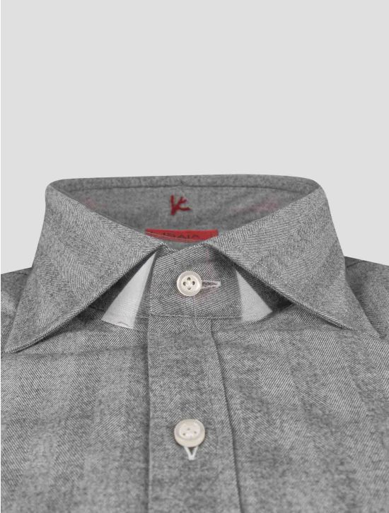 Isaia Isaia Gray Cotton Shirt Gray 001