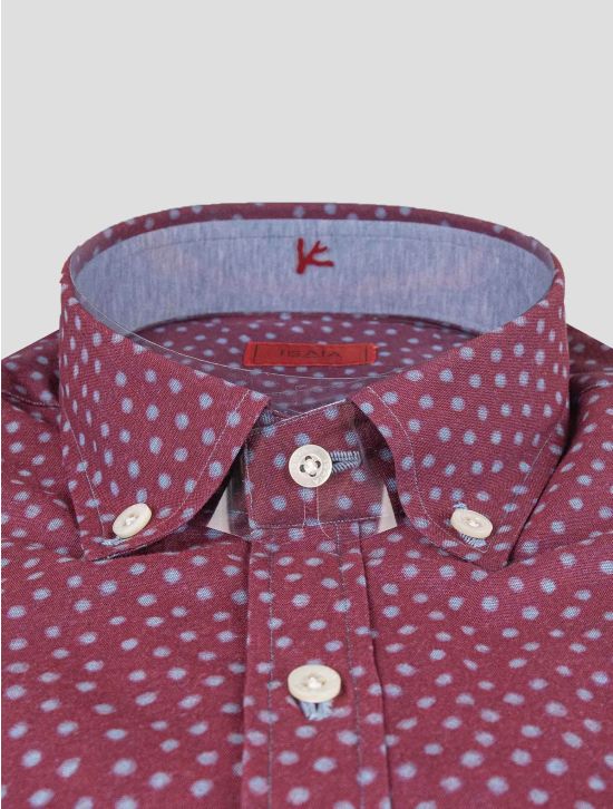 Isaia Isaia Purple Light Blue Cotton Shirt Purple / Light Blue 001