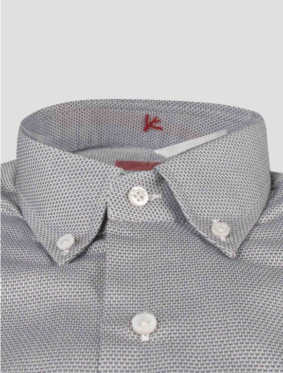 Isaia Isaia Blue White Cotton Shirt Blue / White 001