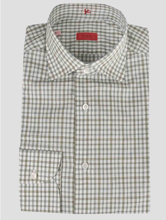 Isaia Isaia Green Cotton Shirt Green 000