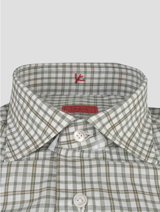 Isaia Isaia Green Cotton Shirt Green 001