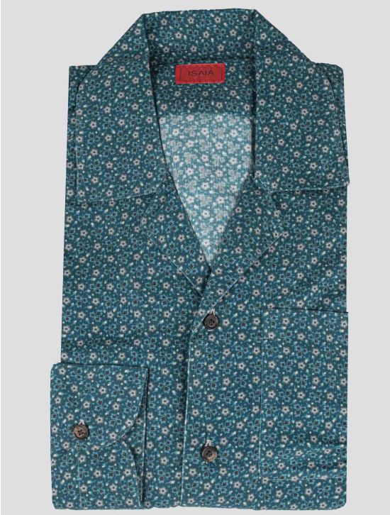 Isaia Isaia Green Cotton Shirt Green 000