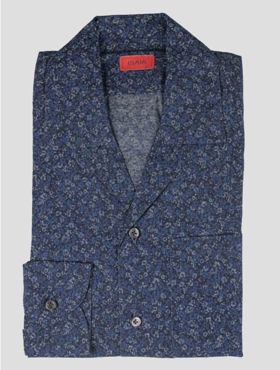 Isaia Isaia Blue Cotton Shirt Blue 000