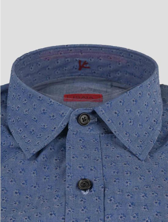 Isaia Isaia Blue Cotton Shirt Blue 001