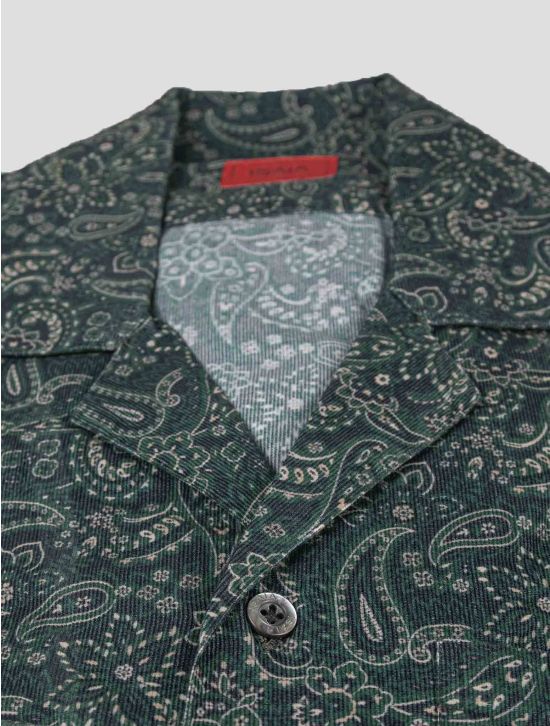 Isaia Isaia Green Cotton Shirt Green 001