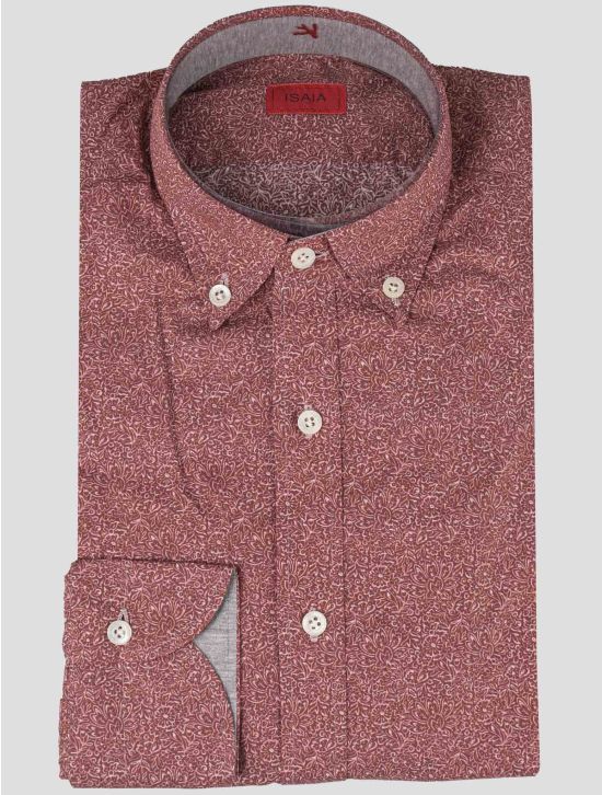 Isaia Isaia Red Cotton Shirt Red 000