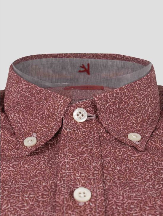 Isaia Isaia Red Cotton Shirt Red 001