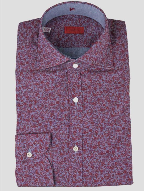 Isaia Isaia Purple Cotton Shirt Purple 000