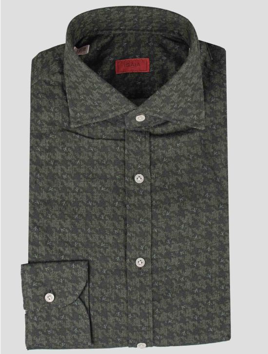 Isaia Isaia Green Cotton Shirt Green 000