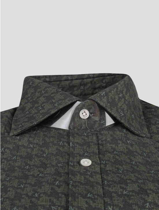 Isaia Isaia Green Cotton Shirt Green 001