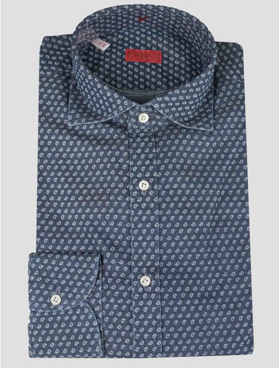 Isaia Isaia Blue Cotton Shirt Blue 000