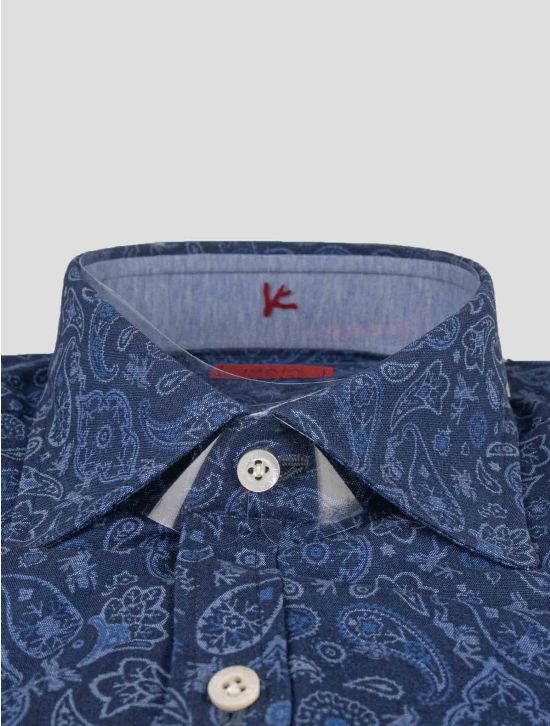 Isaia Isaia Blue Cotton Shirt Blue 001