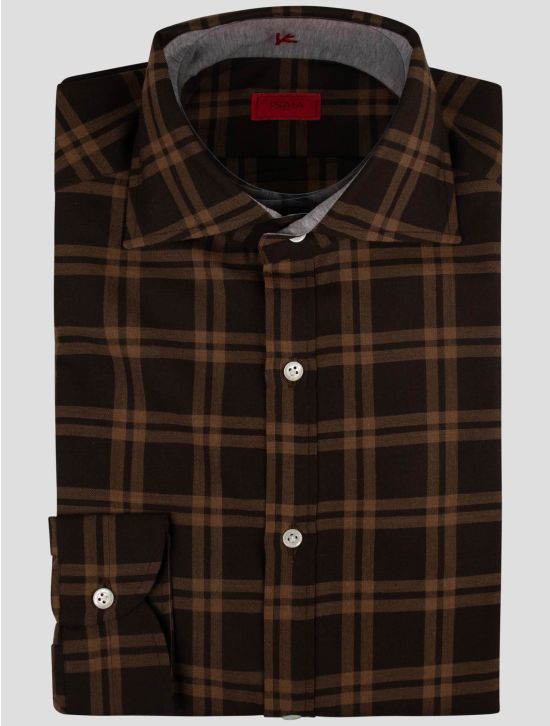 Isaia Isaia Brown Cashmere Shirt Brown 000