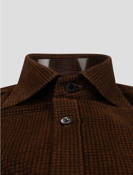 Isaia Isaia Brown Cotton Shirt Brown 001