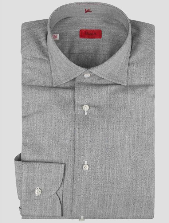 Isaia Isaia Gray Cotton Shirt Gray 000