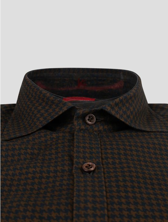 Isaia Isaia Brown Cotton Shirt Brown 001