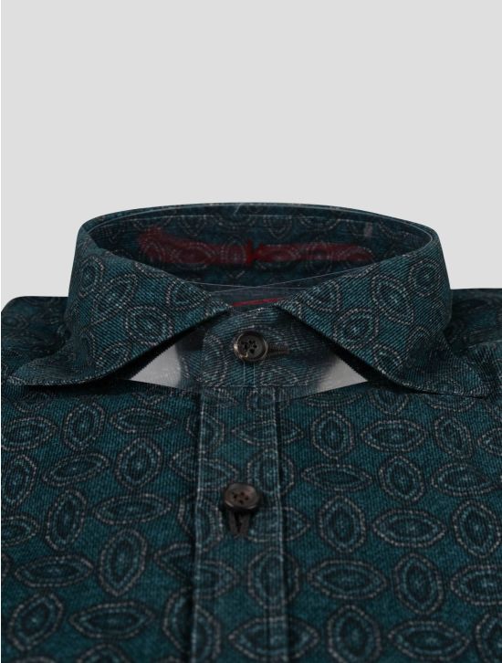 Isaia Isaia Green Cotton Shirt Green 001