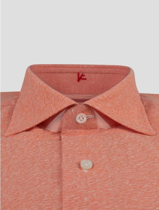 Isaia Isaia Orange Cotton Silk Shirt Orange 001