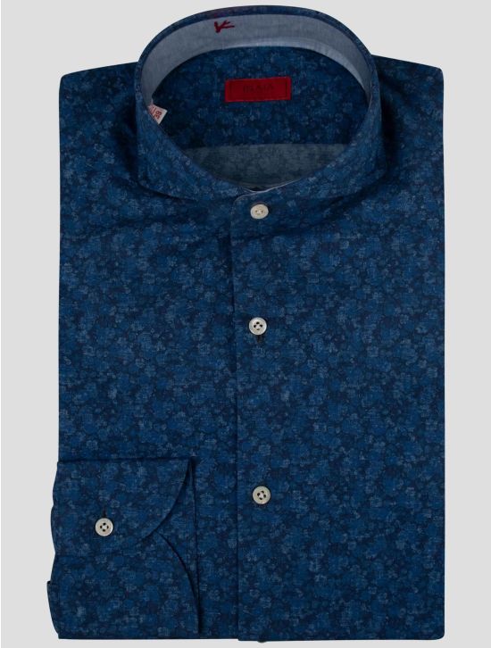 Isaia Isaia Blue Cotton Shirt Blue 000