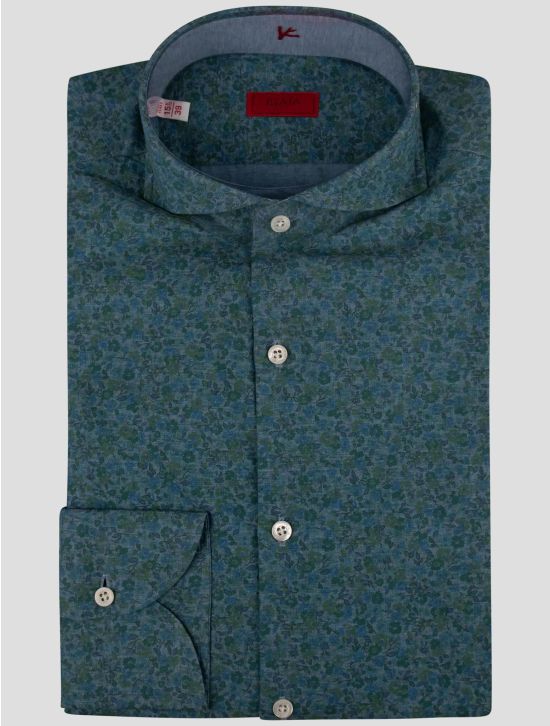 Isaia Isaia Green Cotton Shirt Green 000