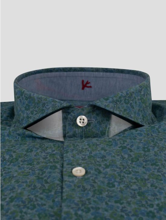 Isaia Isaia Green Cotton Shirt Green 001