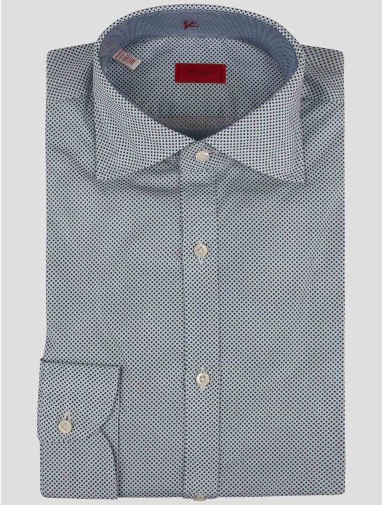 Isaia Isaia Blue White Cotton Shirt Blue / White 000