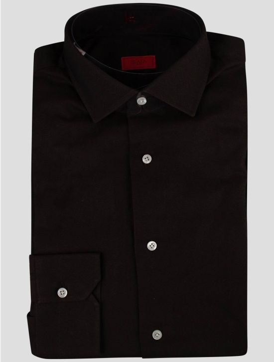 Isaia Isaia Brown Cotton Shirt Brown 000