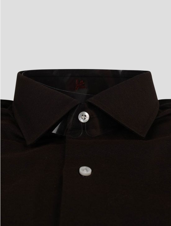 Isaia Isaia Brown Cotton Shirt Brown 001