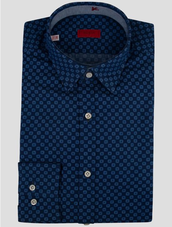 Isaia Isaia Blue Cotton Shirt Blue 000