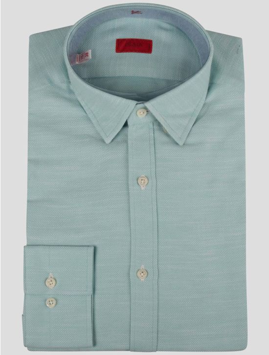 Isaia Isaia Green Cotton Shirt Green 000