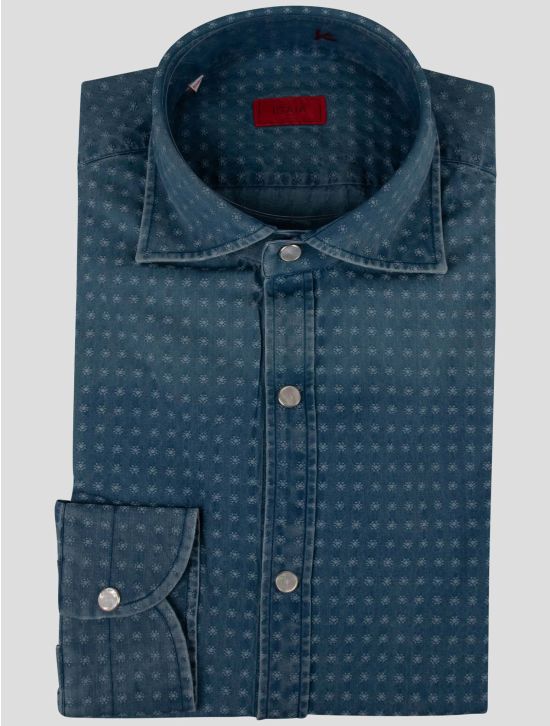 Isaia Isaia Blue Cotton Shirt Blue 000