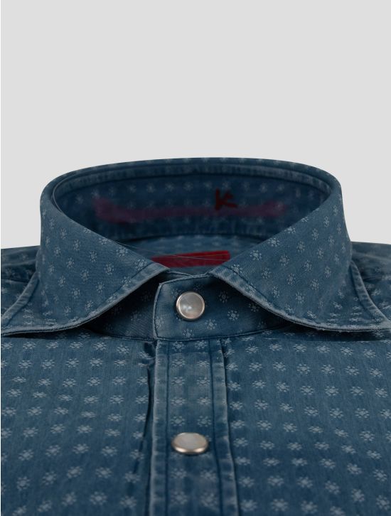 Isaia Isaia Blue Cotton Shirt Blue 001