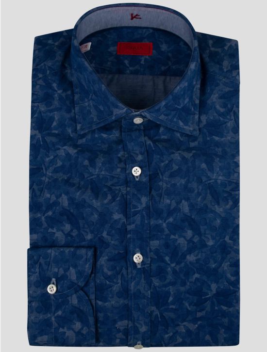 Isaia Isaia Multicolor Cotton Shirt Blue 000