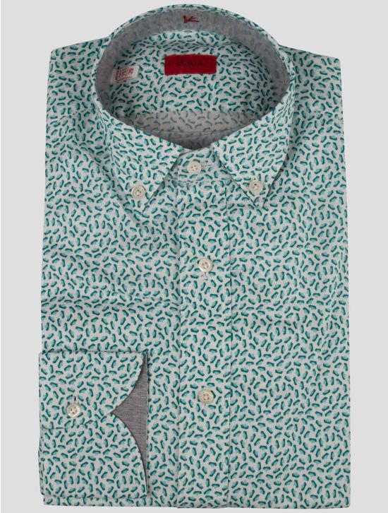 Isaia Isaia Green Cotton Shirt Green 000