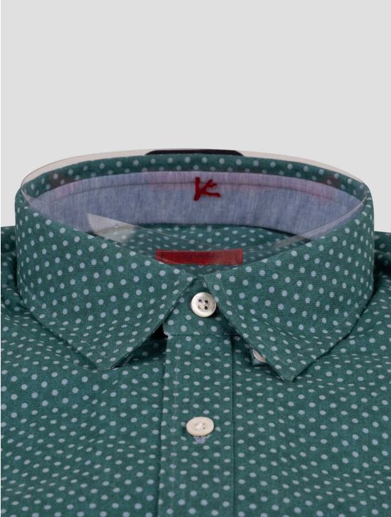 Isaia Isaia Green Cotton Shirt Green 001