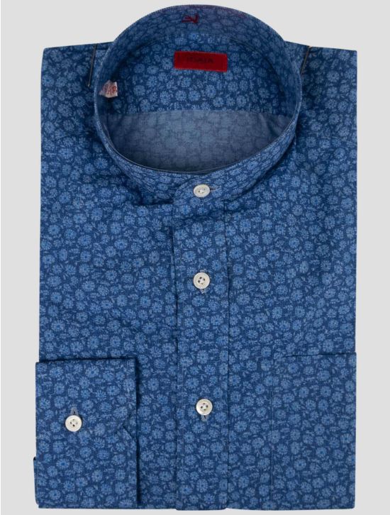 Isaia Isaia Blue Cotton Shirt Blue 000