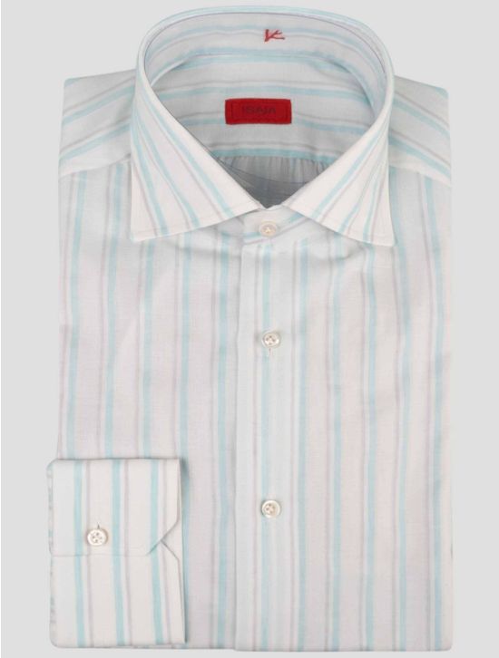 Isaia Isaia Multicolor Linen Cotton Shirt Multicolor 000