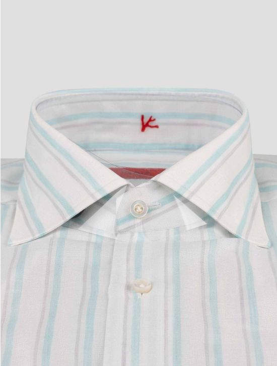 Isaia Isaia Multicolor Linen Cotton Shirt Multicolor 001