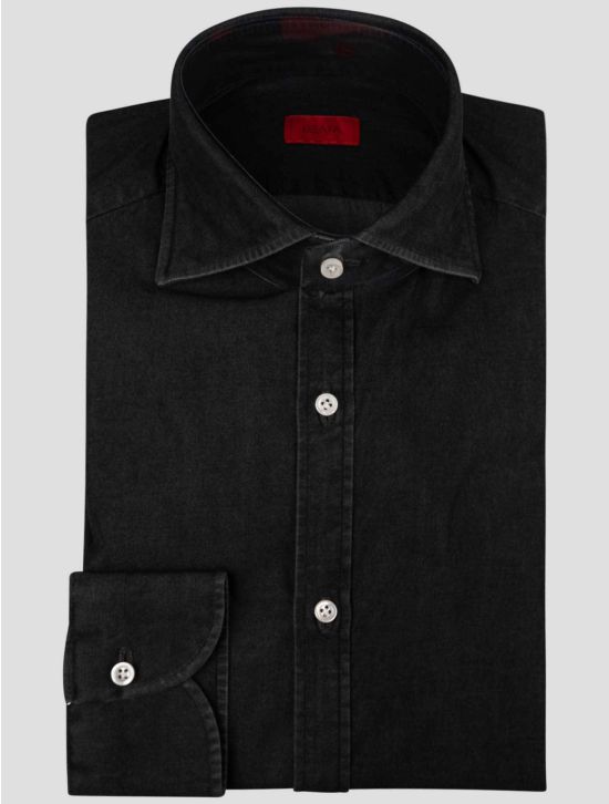 Isaia Isaia Black Cotton Shirt Black 000