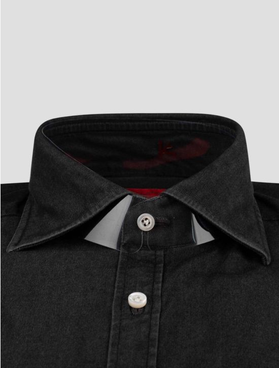 Isaia Isaia Black Cotton Shirt Black 001