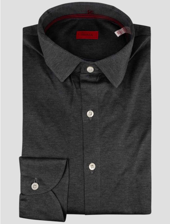 Isaia Isaia Gray Cotton Shirt Gray 000