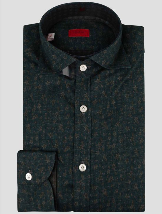 Isaia Isaia Green Cotton Shirt Green 000