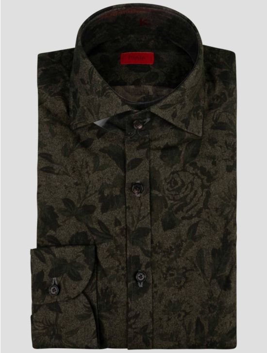 Isaia Isaia Green Cotton Shirt Green 000