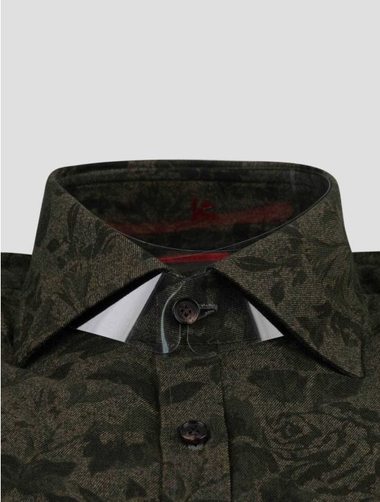 Isaia Isaia Green Cotton Shirt Green 001