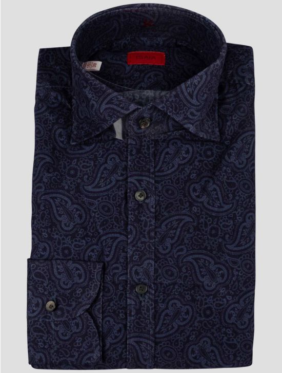 Isaia Isaia Purple Cotton Shirt Purple 000